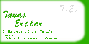 tamas ertler business card